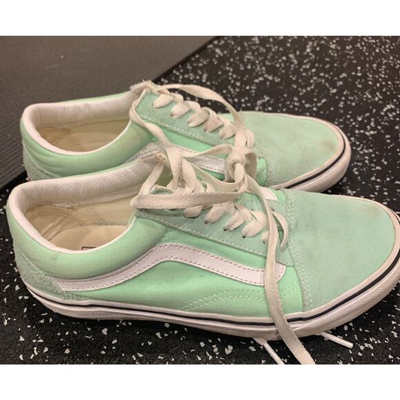 Vans Men’s Size 5.5 Women's size‎ 7 Mint Green 751505 Skateboard Sneakers - Picture 1 of 7